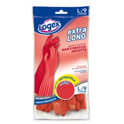 [88959] Guanti in lattice Extralong tg. L Rosso