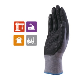 [73630] GUANTO DI PRECISIONE VE727NO Tg.09 palmo NITRILE/PU + puntini