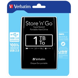 [VERB53023] HARD DISK STORE 'N' GO USB 3.0 PORTATILE 1TB COLORE NERO