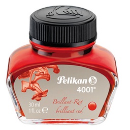 [30561] INCHIOSTRO STILOGRAFICO PELIKAN 4001 30ML ROSSO