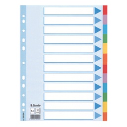 [86580] Intercalare cartoncino 12 tasti colorati - f.to A4 Esselte