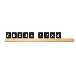 [80266] Kit Mensola portamessaggi Nero + 169 tessere Letter Board Securit