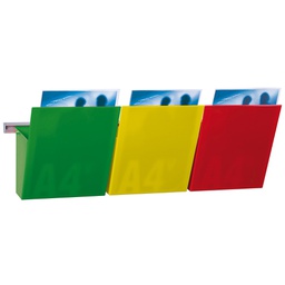 [77507] KIT VISION Kanban L75cm con 3 TASCHE A4 COLORATE(delist