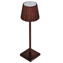 [96869] Lampada da tavolo a LED in alluminio e PMMA ruggine