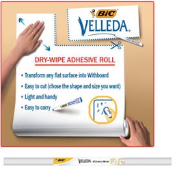 [33068] LAVAGNA BIANCA VELLEDA ROLL 67X100CM IN FOGLIO ADESIVO CANCELLABILE