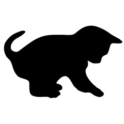 [74541] LAVAGNA DA PARETE 'GATTO' SILHOUETTE Securit