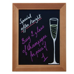 [71645] LAVAGNA NERA TEAK 20x24cm WOODY Securit