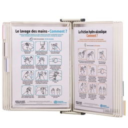 [92179] Leggio antibatterico da muro + 10 buste f.to A4 bianco Djois