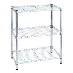 [64735] LIBRERIA 3 RIPIANI IN ACCIAIO CROMATO 36x60cm - H75cm ARCHIMEDE LIGHT