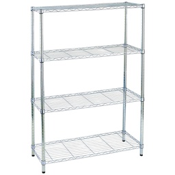 [64736] LIBRERIA 4 RIPIANI ACCIAIO CROMATO 36x90cmH137cm ARCHIMEDE LIGHT