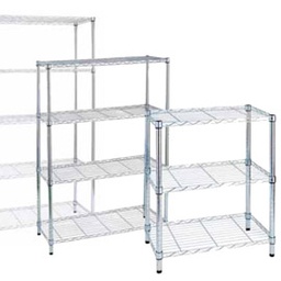 [64737] LIBRERIA 5 RIPIANI IN ACCIAIO CROMATO 36x90cm - H177cm ARCHIMEDE LIGHT