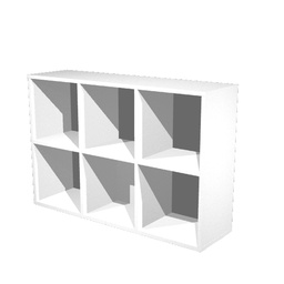 [74425] LIBRERIA 6 CASELLE 104x29,2cm-H69,8cm BIANCO - RAINBOW