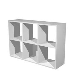 [74427] LIBRERIA 6 CASELLE 104x29,2cm-H69,8cm GRIGIO ALLUMINIO - RAINBOW