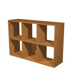 [74426] LIBRERIA 6 CASELLE 104x29,2cm-H69,8cm NOCE CHIARO - RAINBOW