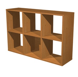 [74426] LIBRERIA 6 CASELLE 104x29,2cm-H69,8cm NOCE CHIARO - RAINBOW