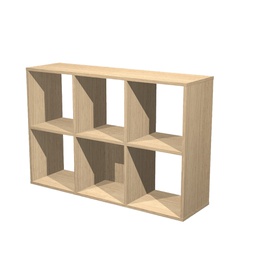 [82837] LIBRERIA 6 CASELLE 104x29,2cm-H69,8cm Rovere - RAINBOW