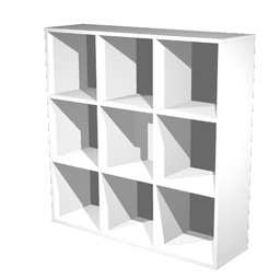 [74433] LIBRERIA 9 CASELLE 104x29,2cm-H103,9cm BIANCO - RAINBOW