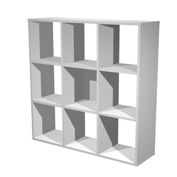 [74435] LIBRERIA 9 CASELLE 104x29,2cm-H103,9cm GRIGIO ALLUMINIO - RAINBOW