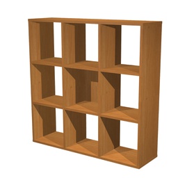 [74434] LIBRERIA 9 CASELLE 104x29,2cm-H103,9cm NOCE CHIARO- RAINBOW