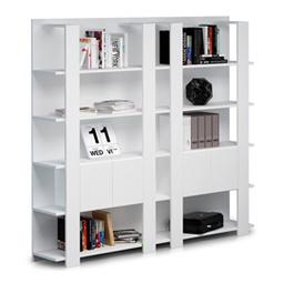 [86662] Libreria alta a 5 ripiani 100X38,6cm H198cm BIANCO - Concept