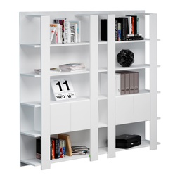 [86662] Libreria alta a 5 ripiani 100X38,6cm H198cm BIANCO - Concept