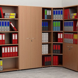 [76846] LIBRERIA ALTA A GIORNO 40x32cm - H196cm NOCE CHIARO