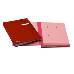 [56604] LIBRO FIRMA C/PORTAETICHETTA 18 PAGINE 24X34CM ROSSO 618-D FRASCHINI