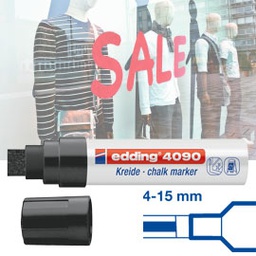 [56804] Marcatore EDDING 4090 punta scalpello gesso liquido nero