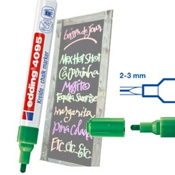 [56807] Marcatore EDDING 4095 punta conica gesso liquido verde