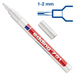 [27567] Marcatore EDDING 751 punta fine vernice bianco