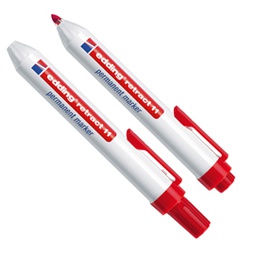 [83075] Marcatore permanente 11 Retract punta conica rosso Edding