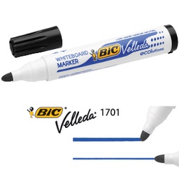 [80203] MARCATORE P.TONDA 1.5MM NERO Whiteboard VELLEDA® 1701 Recycled BIC®