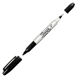 [48179] MARCATORE TWINTIP DOPPIA PUNTA F/UF NERO SHARPIE