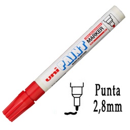 [30358] Marcatore UNI PAINT PX20 punta conica 2,8mm rosso UNI MITSUBISHI