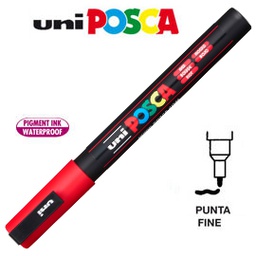 [36788] Marcatore UNI POSCA PC3M p.fine 0,9-1,3mm rosso UNI MITSUBISHI