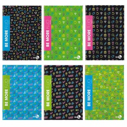 [93853] Maxiquaderno A4 36fg+2 100gr 1 rigo c/margine Be More FLUO BM