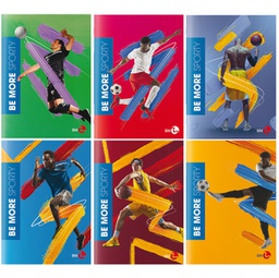 [92599] ***Maxiquaderno A4 36fg+2 100gr 1 rigo SPORTY Be More 2024 BM