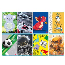 [97599] Maxiquaderno A4 80gr 40+2fg rigo di 3a assortimento Bimbo Pigna
