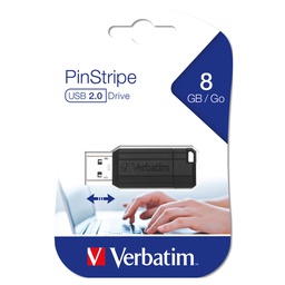 [VERB49062] MEMORIE USB STORE 'N' GO PINSTRIPE NERO DA 8 GB