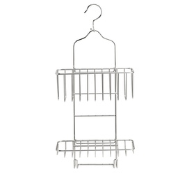 [91553] Mensola con gancio due ripiani finitura a specchio