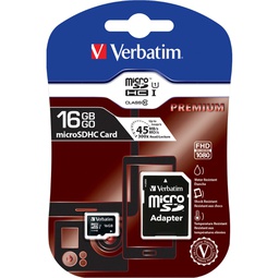 [VERB44082] MICRO SD CARD 16GB HC CLASSE 10 FINO A 45MB/S