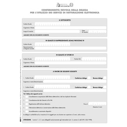 [85735] Modulo per conferimento/revoca deleghe fatt.elet. 29,7x21cm E0018 Edipro
