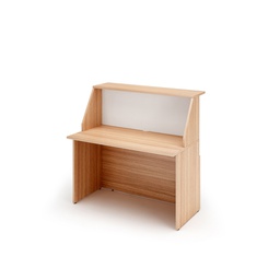 [76811] MODULO RECEPTION SOPRALZO+DESKTOP 120x76x117cm CILIEGIO AR. /BIANCO - PRESTIGE
