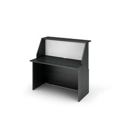 [76810] MODULO RECEPTION SOPRALZO+DESKTOP 120x76x117cm NERO VEN. /BIANCO - PRESTIGE