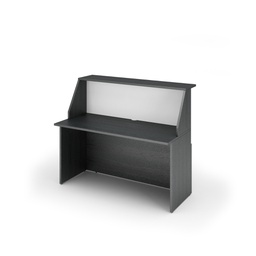 [76812] MODULO RECEPTION SOPRALZO+DESKTOP 140x76x117cm NERO VEN. /BIANCO - PRESTIGE