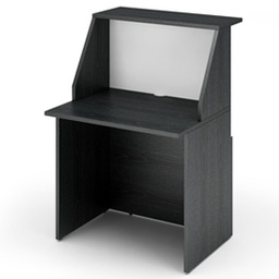 [76808] MODULO RECEPTION SOPRALZO+DESKTOP 80x76x117cm NERO VEN. /BIANCO - PRESTIGE