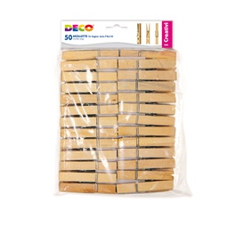 [82006] Mollette in legno busta da 50pz dim. 72x10mm DECO