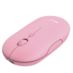 [93695] Mouse ultrasottile wireless ricaricabile Puck rosa Trust