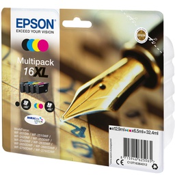 [EPST16364012] MULTIPACK 16XL CONTENENTE N.4 CARTUCCE A PIGMENTI SERIE 16XL/PENNA E CRUCIVERBA