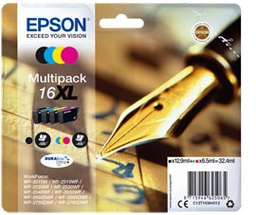 [EPST16364012] MULTIPACK 16XL CONTENENTE N.4 CARTUCCE A PIGMENTI SERIE 16XL/PENNA E CRUCIVERBA